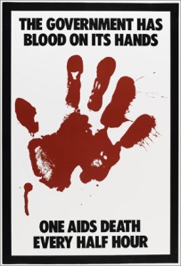 Gran Fury, The Government Has Blood On Its Hands, 1988, poster